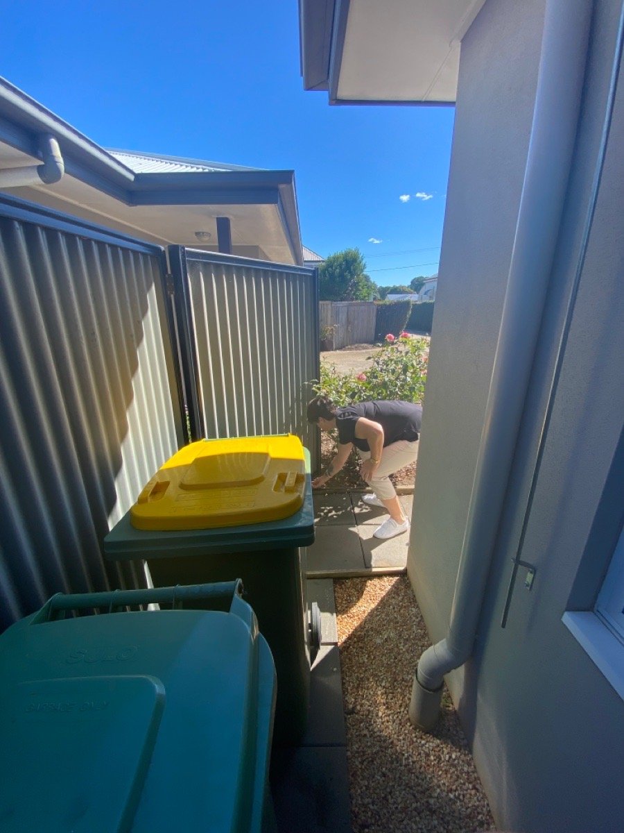before Black Powder-coated Steel Swing Gate – PA Gate, North Toowoomba