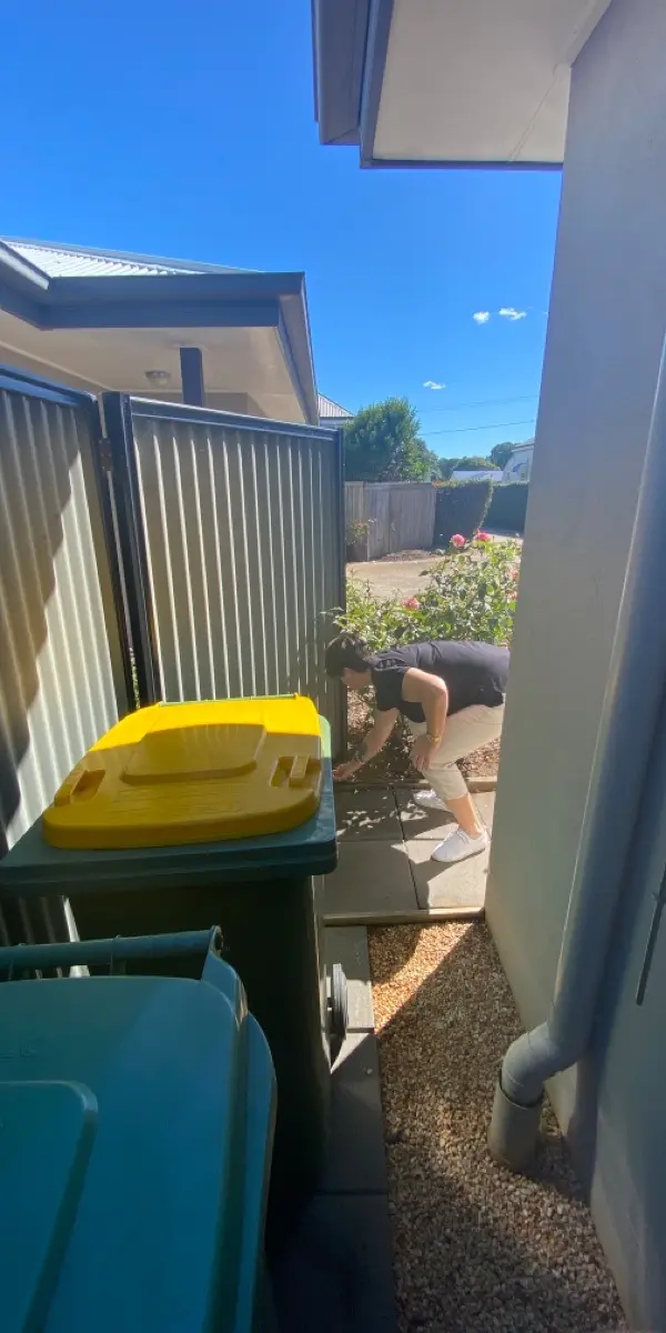 before Black Powder-coated Steel Swing Gate – PA Gate, North Toowoomba