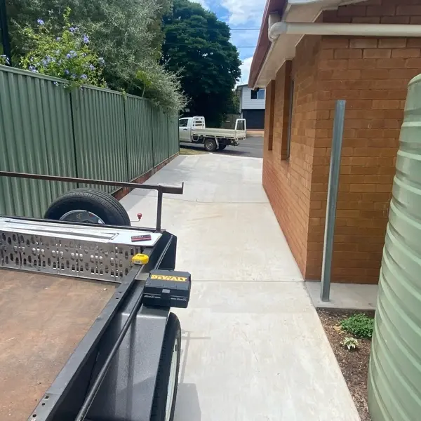 before Green Colorbond Steel Sliding Gate – Telescopic Gate, Rockville