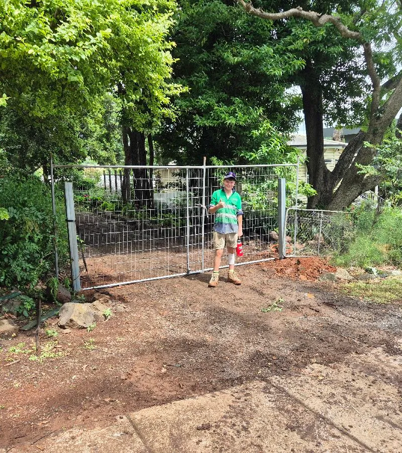 before N/A Timber + Galvanised Frame Swing Gate – Double Swinging Gate, Newtown