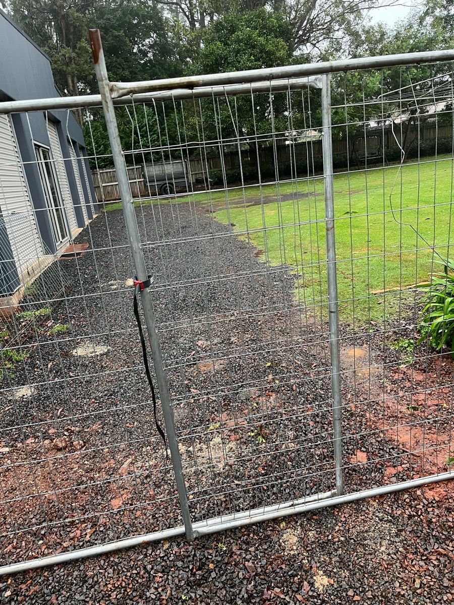 before Black Powder-coated Steel Swing Gate – 4 x Posts, Highfields