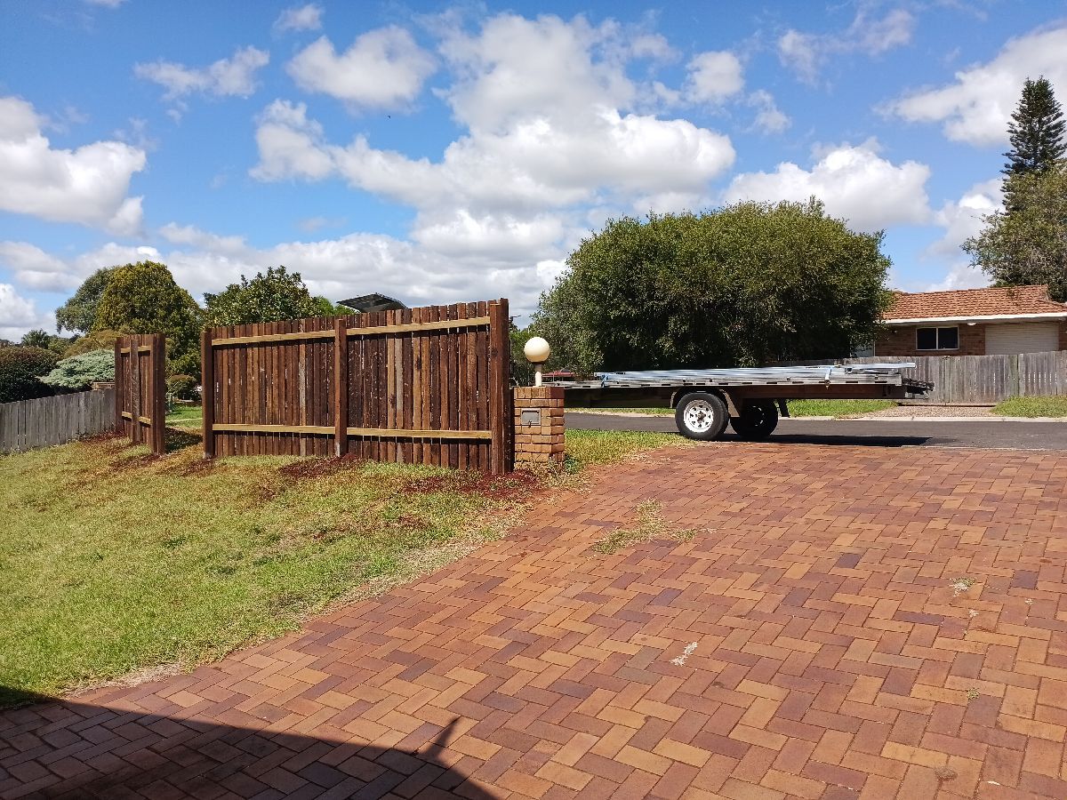 before Black Powder-coated Aluminium Sliding Gate – Gate + Side Gate Quote, Kearneys Spring