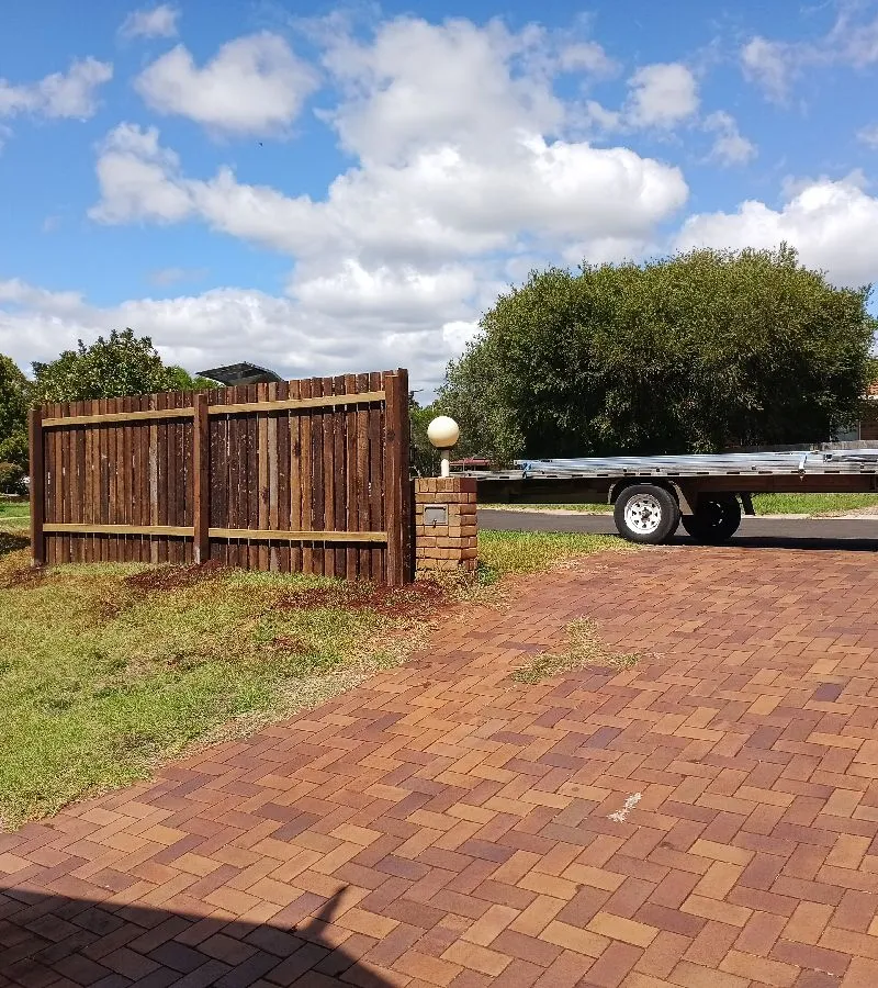 before Black Powder-coated Aluminium Sliding Gate – Gate + Side Gate Quote, Kearneys Spring