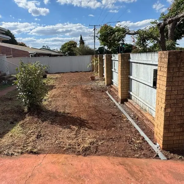 before Wood-look Mixed Sliding Gate – QUOTE - Aluminium Sliding Gate (Pending), Darling Heights