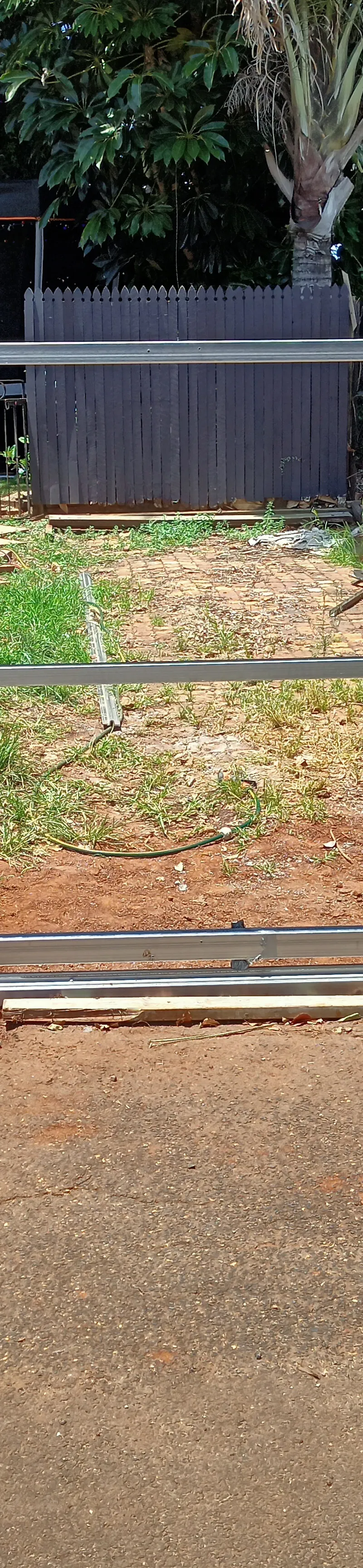 in progress Galvanised Pipe-Galvanised Sliding Gate – Steel Frame + Motor, East Toowoomba
