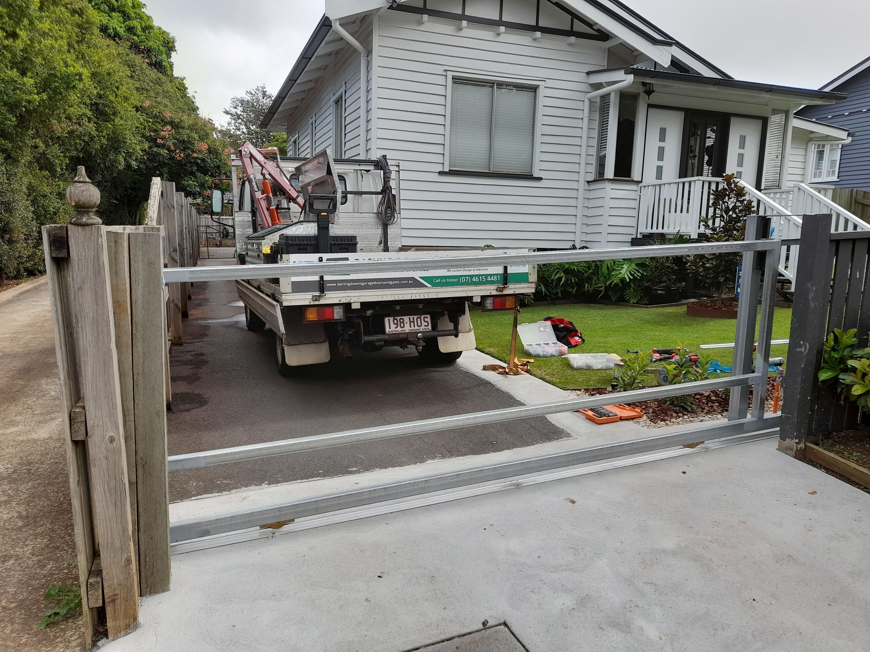 in progress Galvanised Pipe-Galvanised Sliding Gate – Gate Catch (Fabricated), Mount Lofty