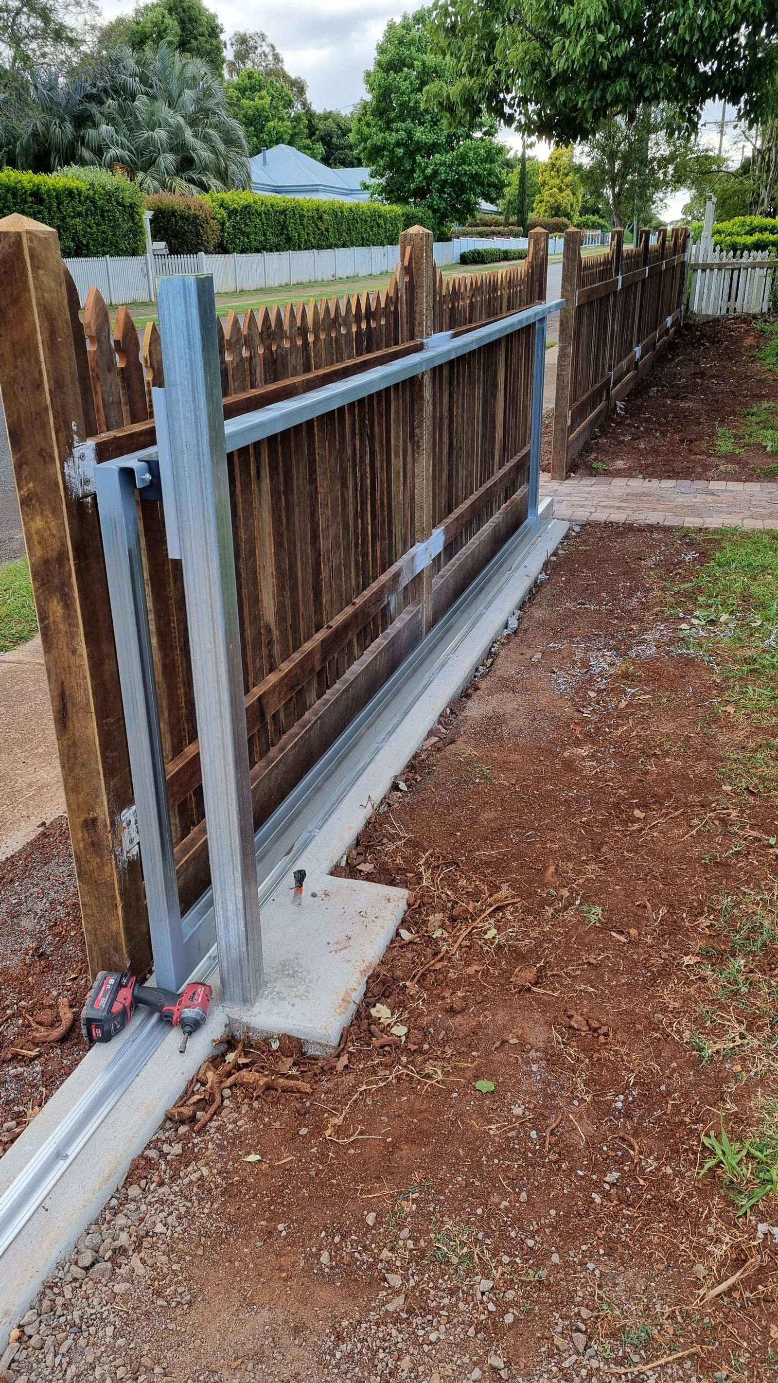 in progress Galvanised Pipe-Galvanised Sliding Gate – Slide gate frame, Newtown