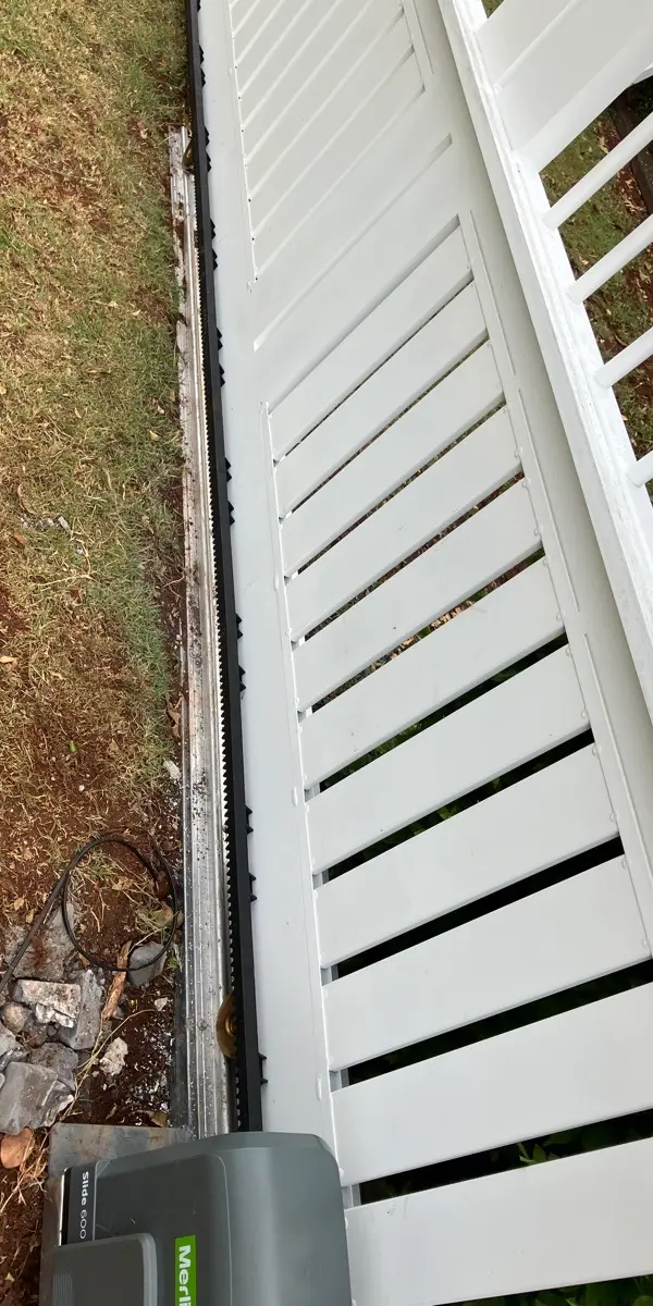 in progress White Powder-coated Aluminium Sliding Gate – Aluminium Sliding Gate, Newtown