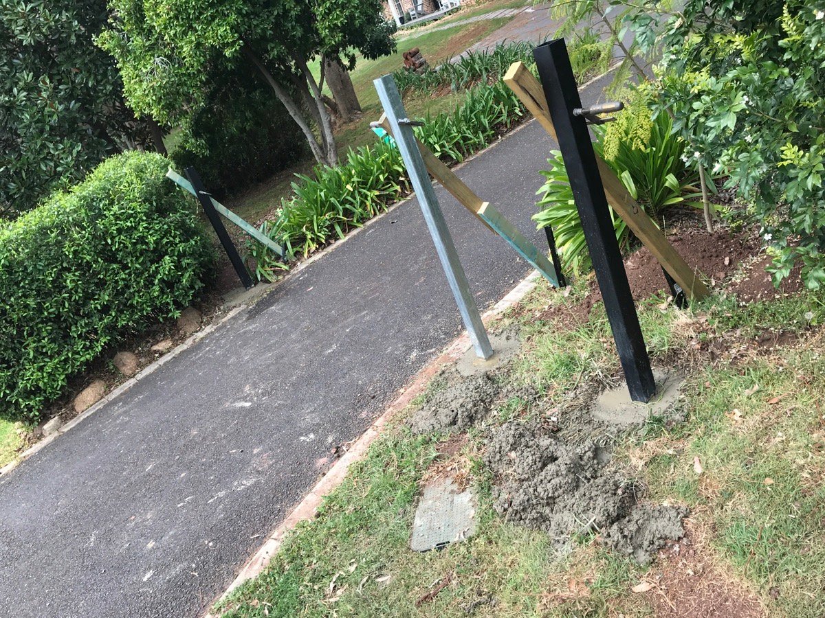 in progress Black Powder-coated Aluminium Swing Gate – Manual Swing Gates, Blue Mountain Heights