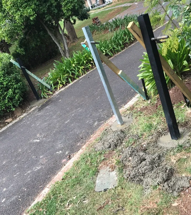 in progress Black Powder-coated Aluminium Swing Gate – Manual Swing Gates, Blue Mountain Heights