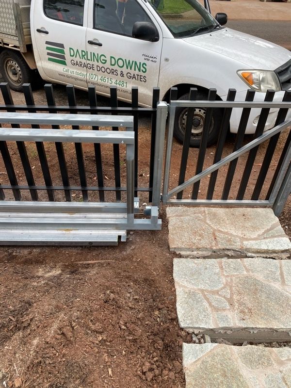 in progress Galvanised Colorbond + Galvanised Frame Sliding Gate – GAL Frame + Palings by others, Toowoomba