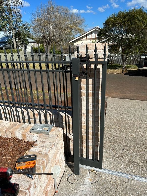 in progress Black Powder-coated Aluminium Swing Gate – Fab Gate + Infill Panels, Mount Lofty