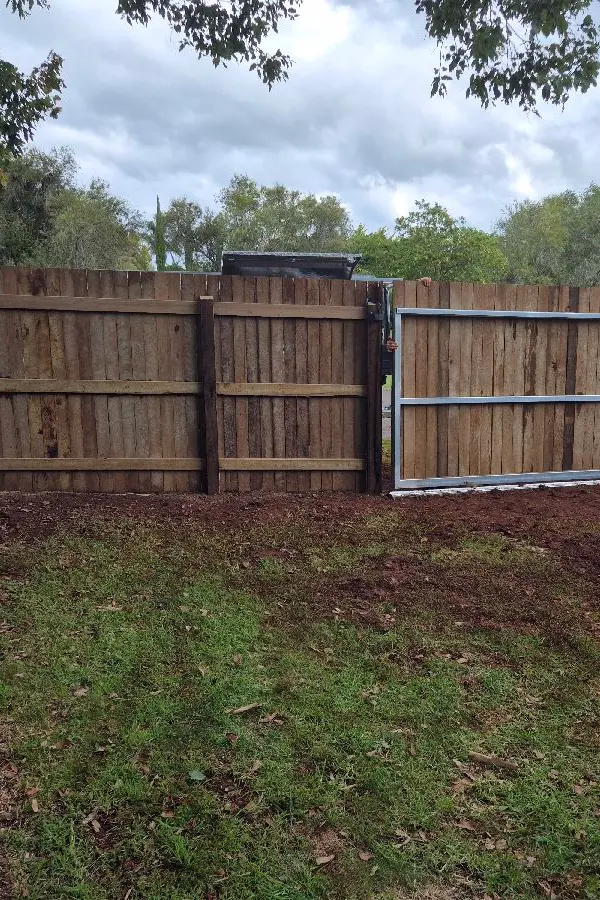 in progress Galvanised Pipe-Galvanised Sliding Gate – Timber Fencing + Gate, Highfields